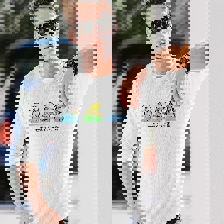 セキセイインコ 三兄弟 インコ 鳥 かわいい イラスト 手書き セキセイインコ 好き 鳥好き おもしろ 長袖tシャツ 長袖Tシャツ 彼への贈り物