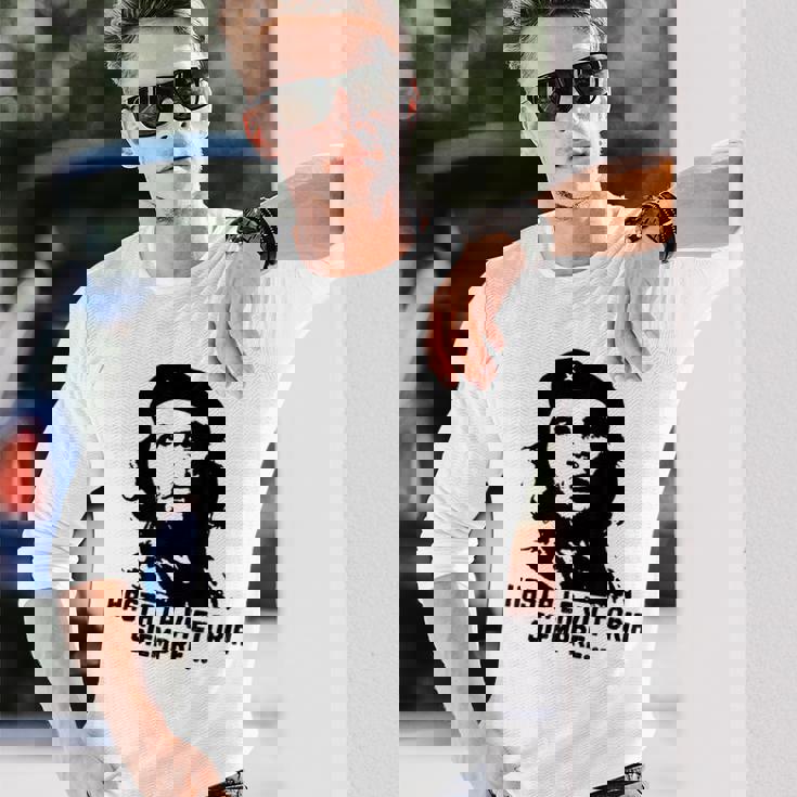 チェ・ゲバラ・キューバ革命「ハスタ・ラ・ヴィクトリア・シェンプレ」 長袖Tシャツ 彼への贈り物