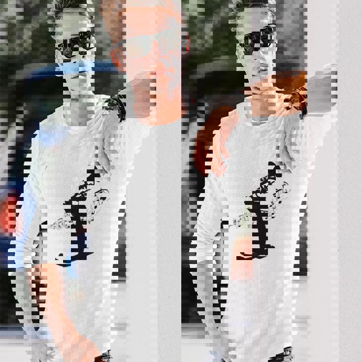 トランペット奏者猫 長袖Tシャツ 彼への贈り物