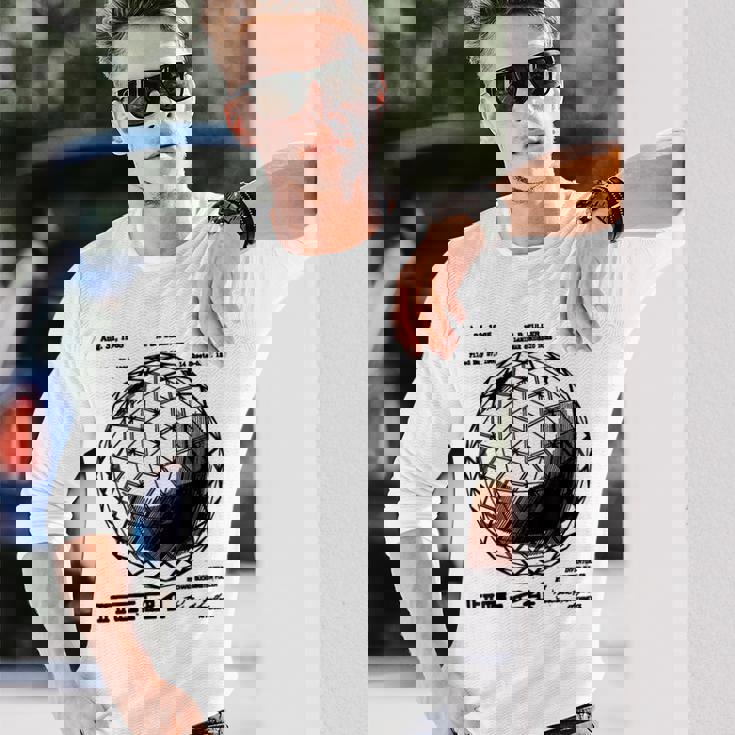 バックミンスター フラー 測地線 特許 科学 工学 数学 長袖Tシャツ 彼への贈り物