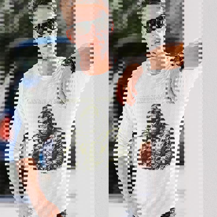 ボスゴリラ ビジネスユーモア アルファなリーダー 長袖Tシャツ 彼への贈り物