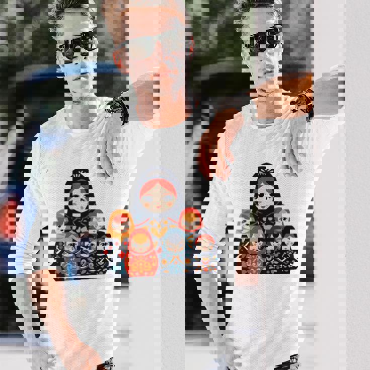 マトリョーシカ ロシア人形 入れ子人形 マトリョーシカ 長袖tシャツ 長袖Tシャツ 彼への贈り物