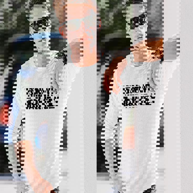 マーク・ケリーと立ち、投票ブルー、政治アパレル2026 長袖Tシャツ 彼への贈り物