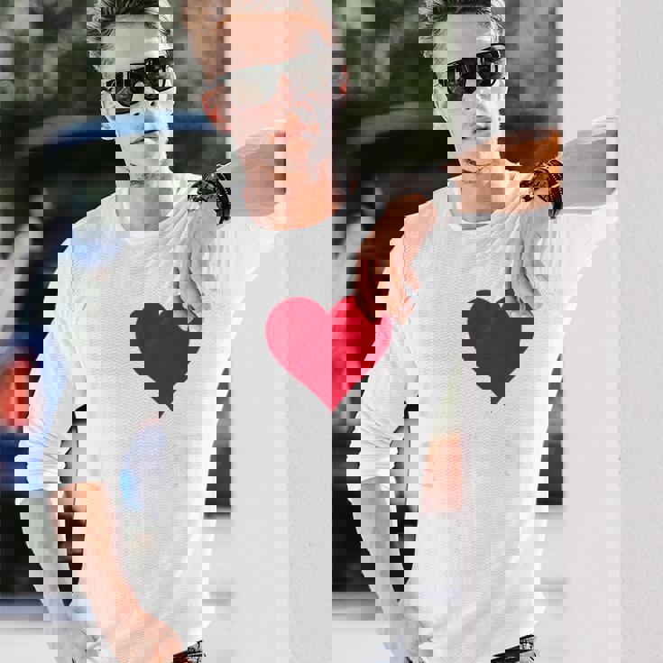 レッドハート I Lovehion 長袖Tシャツ 彼への贈り物