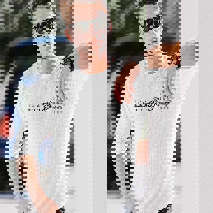 亜酸化窒素nosの前後のファニーマイハートレート 長袖Tシャツ 彼への贈り物