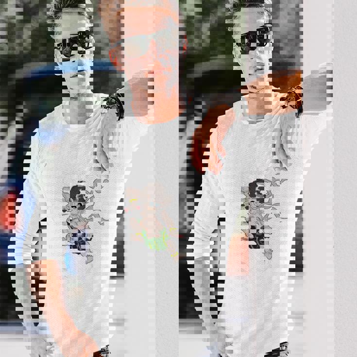 雷神 日本の神 神話 日本 守り神 長袖Tシャツ 彼への贈り物