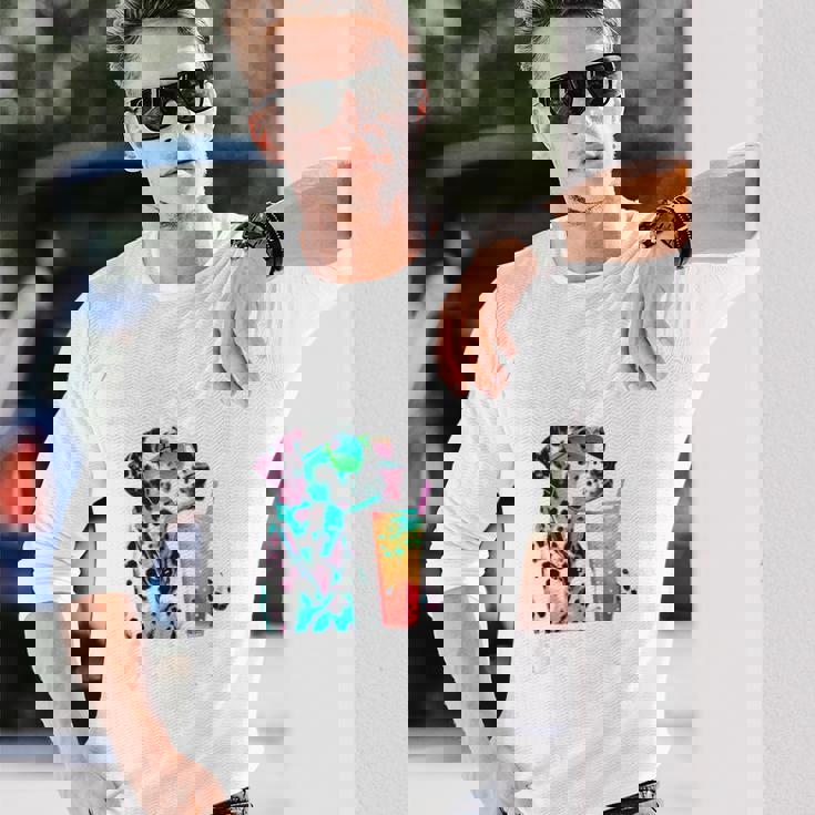 面白いtシャツ ダルメシアン イヌ わんこ メンズ 犬好き グッズ おもしろ 面白い 服 ネタ わんこ 長袖Tシャツ 彼への贈り物