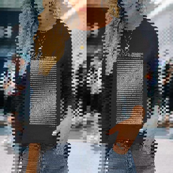 314 円周率 パイ《数学》【変なデザイン屋さん】理数系 数字 メッセージ 面白い 長袖Tシャツ 彼女への贈り物