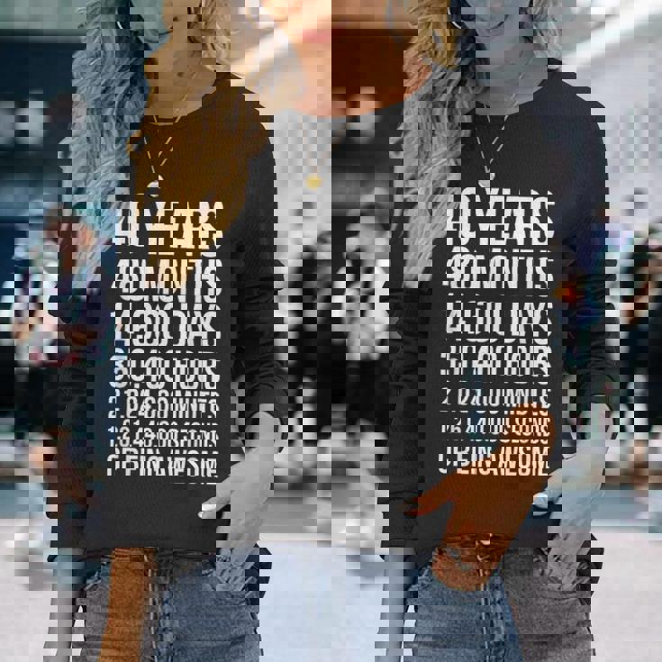 40歳の誕生日プレゼント 40歳用 長袖Tシャツ 彼女への贈り物