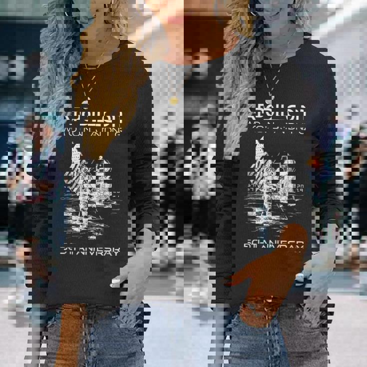 50周年記念 アポロ11号 月面着陸宇宙 ファーストステップ 長袖Tシャツ 彼女への贈り物