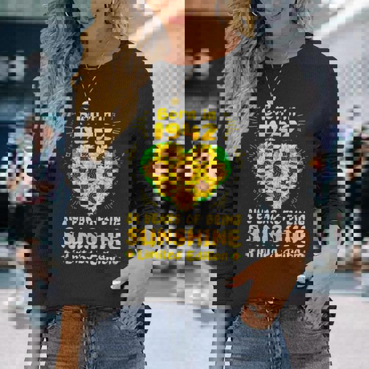 84歳の誕生日 サンシャイン84年 ひまわり恋人 1942年生まれ 長袖Tシャツ 彼女への贈り物