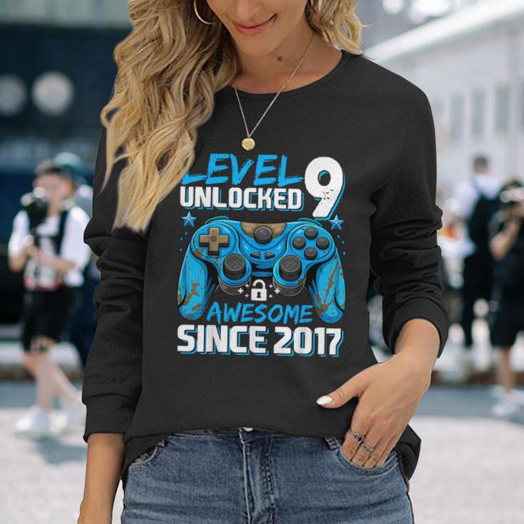 9Th Birthday Boy Level 9 Gamer 9 Year Video Game Party Long Sleeve T ...