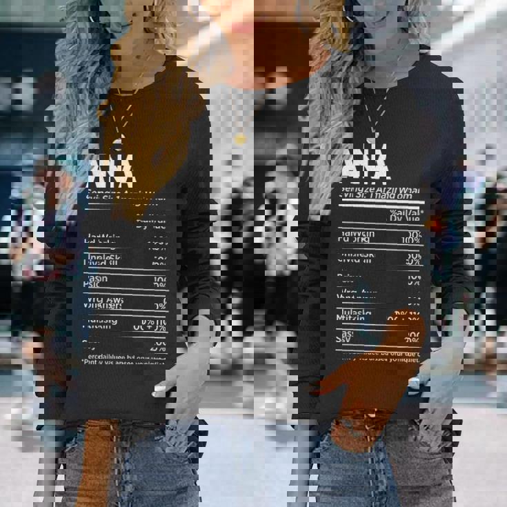 Ana Is My Name おもしろネームタグ 長袖Tシャツ 彼女への贈り物