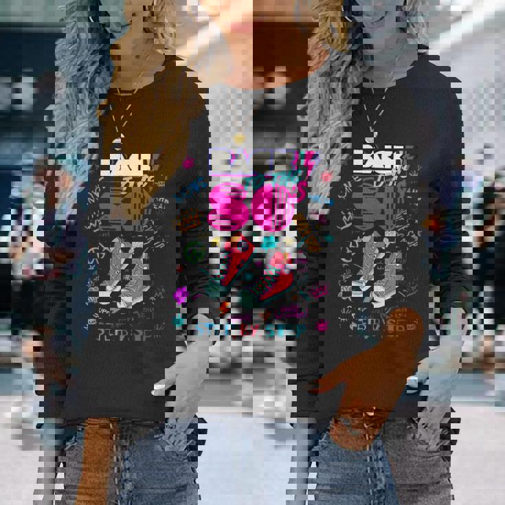 Back To 80'S ヴィンテージレトロi Love 80年代グラフィックデザイン 長袖Tシャツ 彼女への贈り物