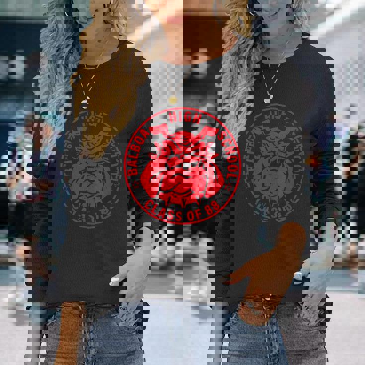 Balboa Highchool Bulldog Class Of 1988 パナマ運河ゾーン 長袖Tシャツ 彼女への贈り物