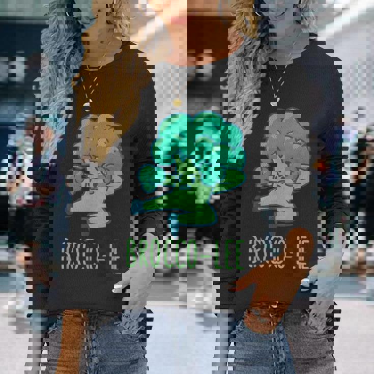 Brocco Lee Divertente Karate Kung Fu Broccolierdura Maglietta a maniche lunghe Regalos para ella