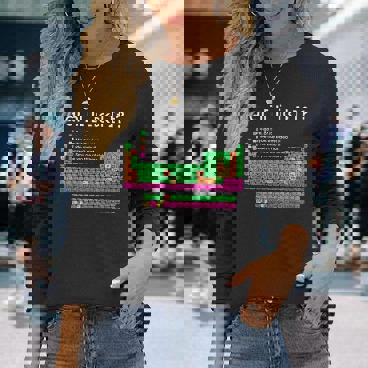 Can I Lick It 周期表 長袖Tシャツ 彼女への贈り物