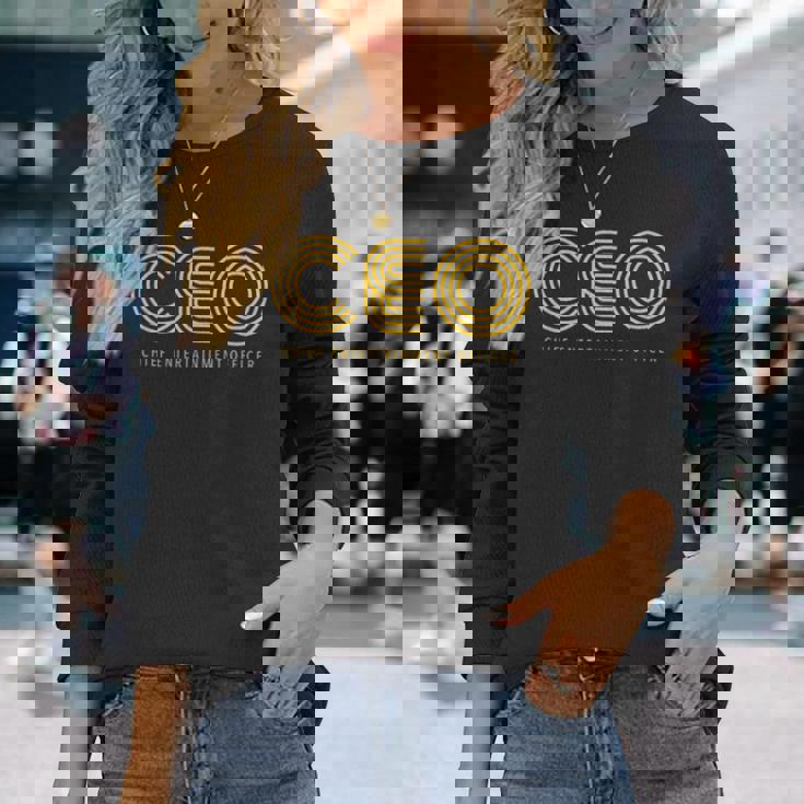 Ceo チーフエンターテインメントオフィサー 長袖Tシャツ 彼女への贈り物