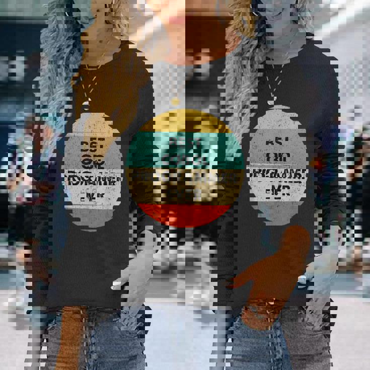 Cobol プログラマーシャツ 史上最高のコボルプログラマー 長袖Tシャツ 彼女への贈り物