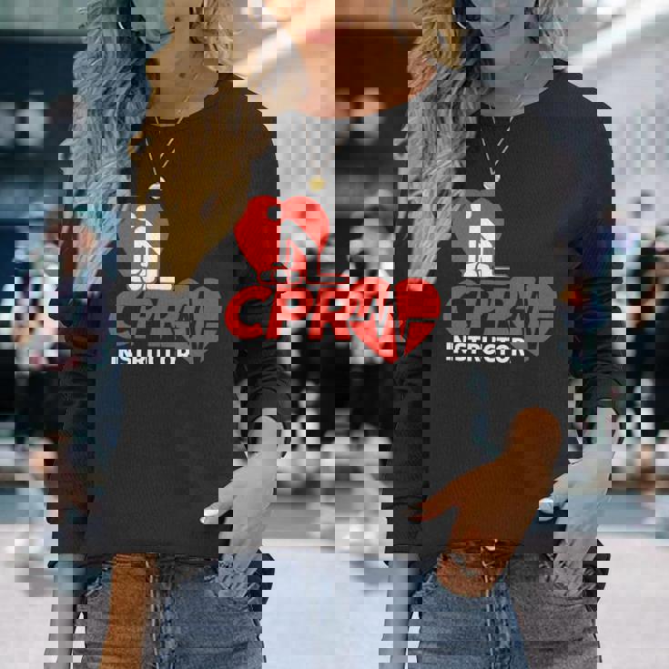 Cpr インストラクターシャツ Ems ボランティア ナースライフセーバー ギフト 長袖tシャツ 長袖Tシャツ 彼女への贈り物