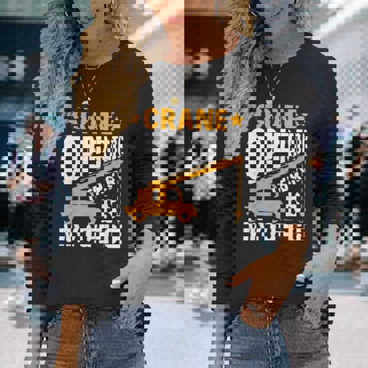 Crane Whisperer 面白いクレーン オペレーター 長袖Tシャツ 彼女への贈り物