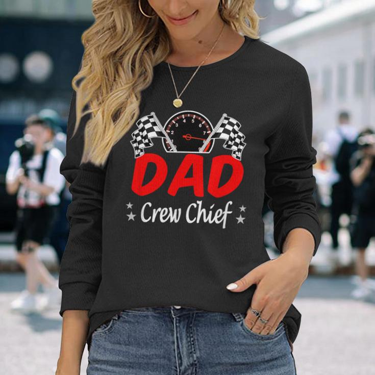 Dad Pit Crew Chief Racing Birthday Childs Party Fun Long Sleeve T-Shirt ...