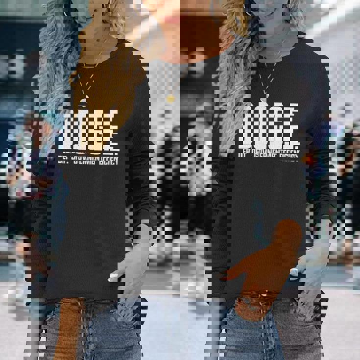 DOGE 政府効率省 Doge 長袖tシャツ 長袖Tシャツ 彼女への贈り物