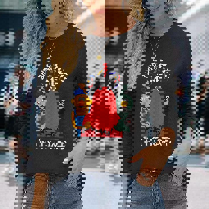 Don't Hug Me I'mcareds 面白い言葉 皮肉 長袖Tシャツ 彼女への贈り物