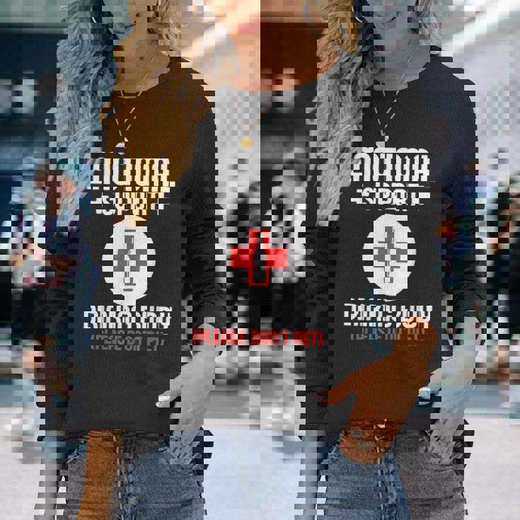 Emotionalupport Drinking Buddy Adultarcastic Humor 長袖Tシャツ 彼女への贈り物