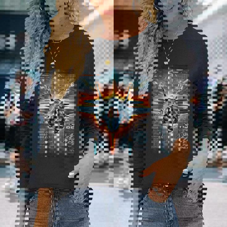 F-35 ライトニングii 戦闘機 長袖Tシャツ 彼女への贈り物