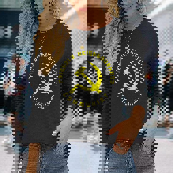 Friendly Neighbourhood Communist 面白い共産主義 長袖Tシャツ 彼女への贈り物