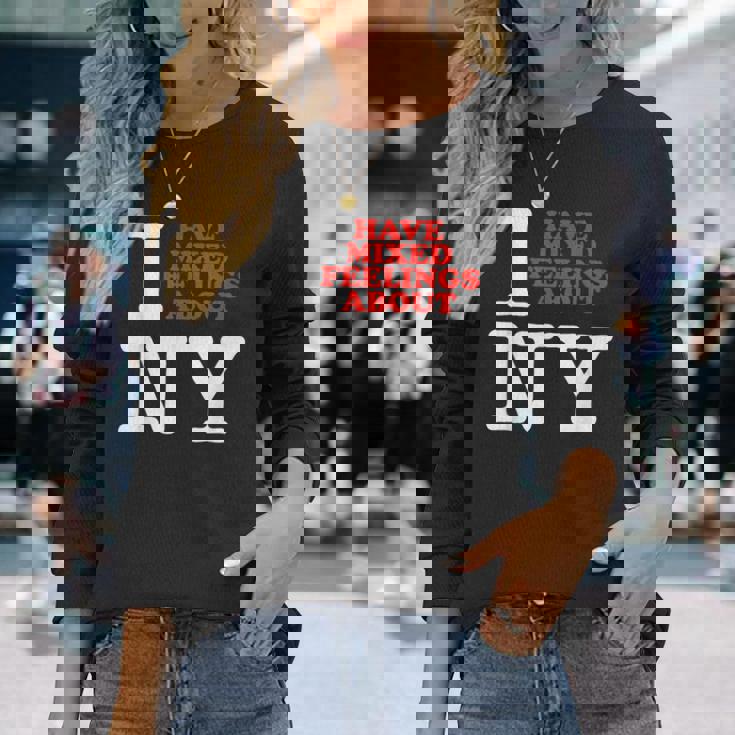 I Have Mixed Feelings About New York 長袖Tシャツ 彼女への贈り物