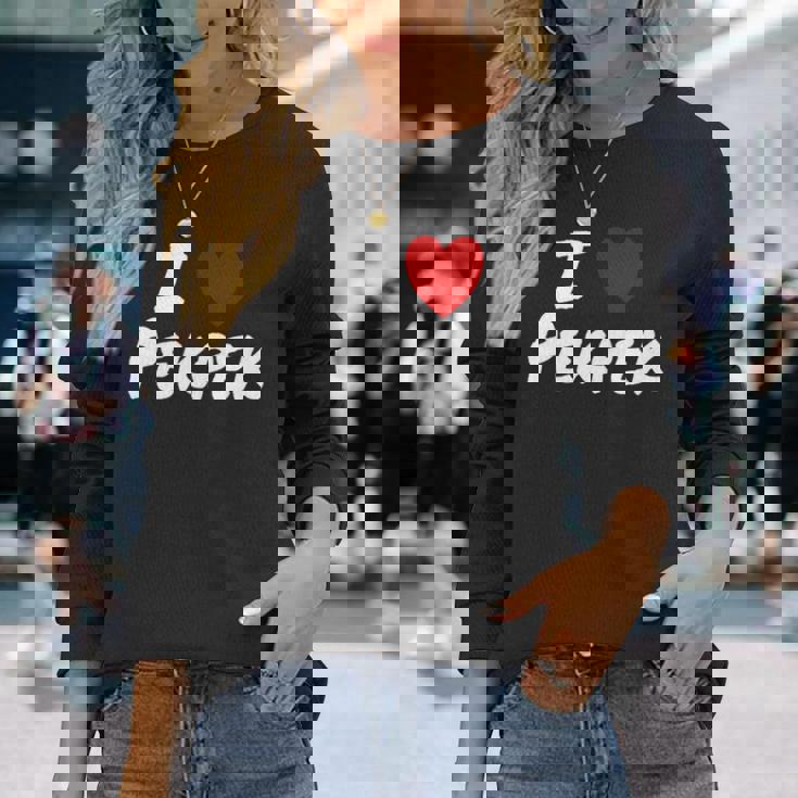 I Heart 愛 Pekpek フィリピンタガログ語 フィリピン フィリピン人 長袖tシャツ 長袖Tシャツ 彼女への贈り物