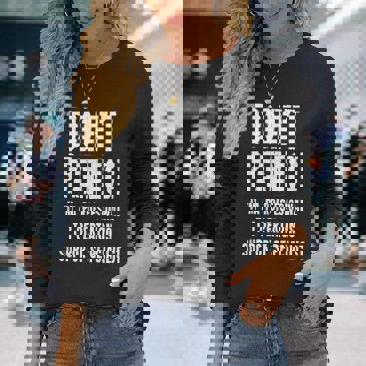 It運用サポートスペシャリスト 長袖Tシャツ 彼女への贈り物