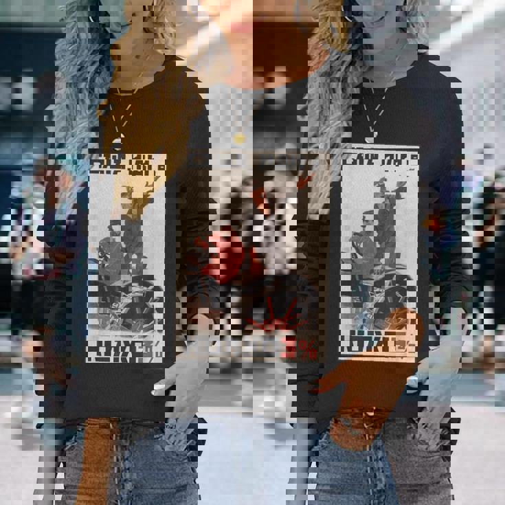 Kolkhoz 3 ビバベラルーシ！ 反ルカシェンコ 長袖Tシャツ 彼女への贈り物