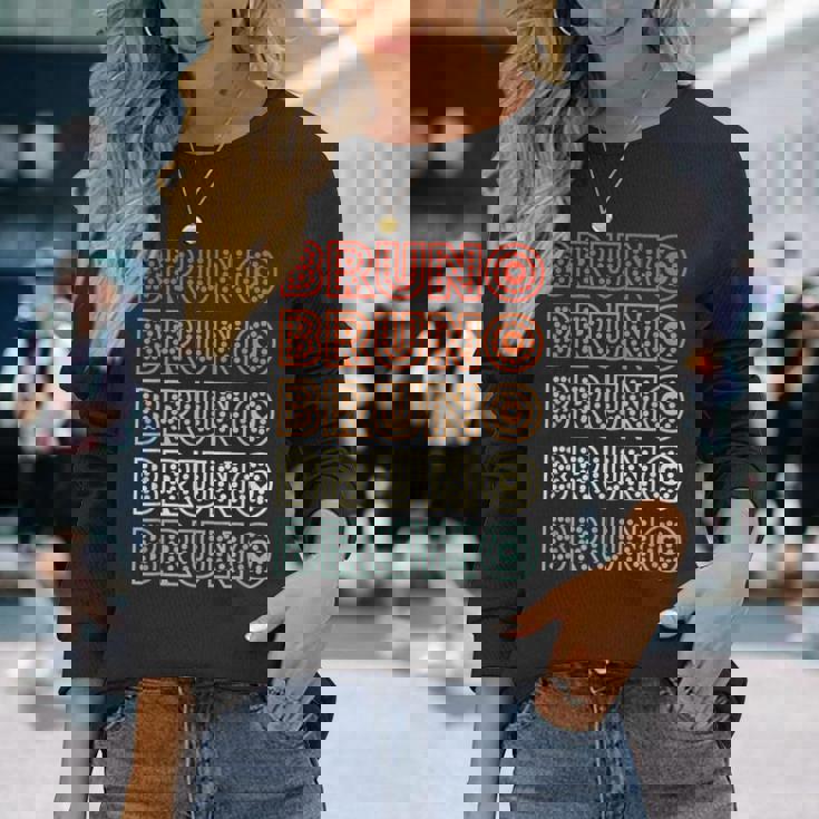 Love Heart Bruno Retrotyle Bruno Lover Heart 長袖Tシャツ 彼女への贈り物