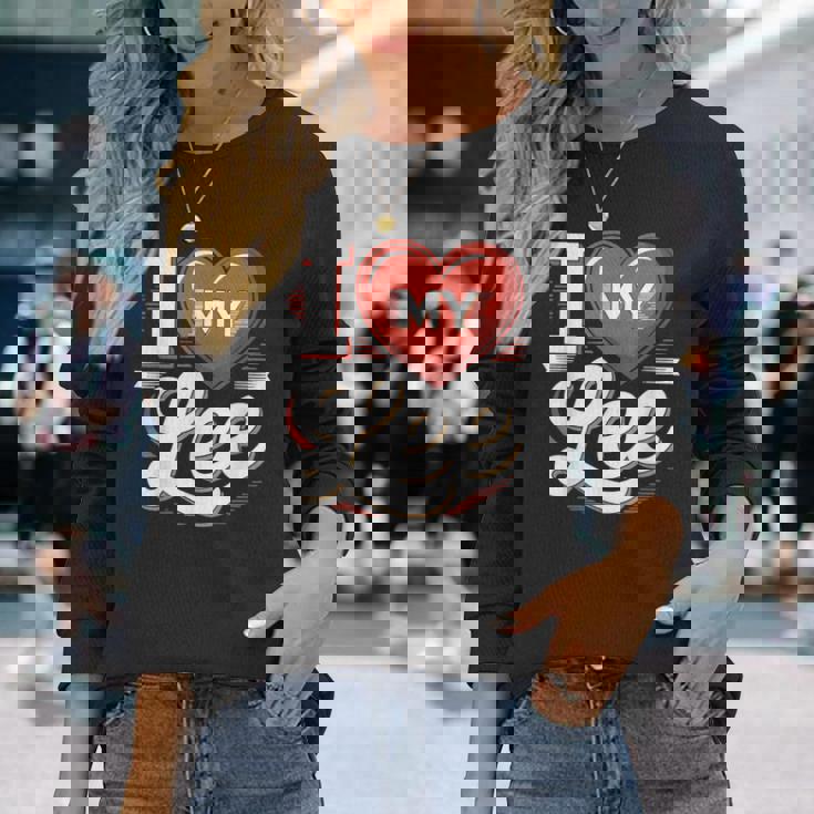 I Love My Lee 名前 Lee 長袖Tシャツ 彼女への贈り物