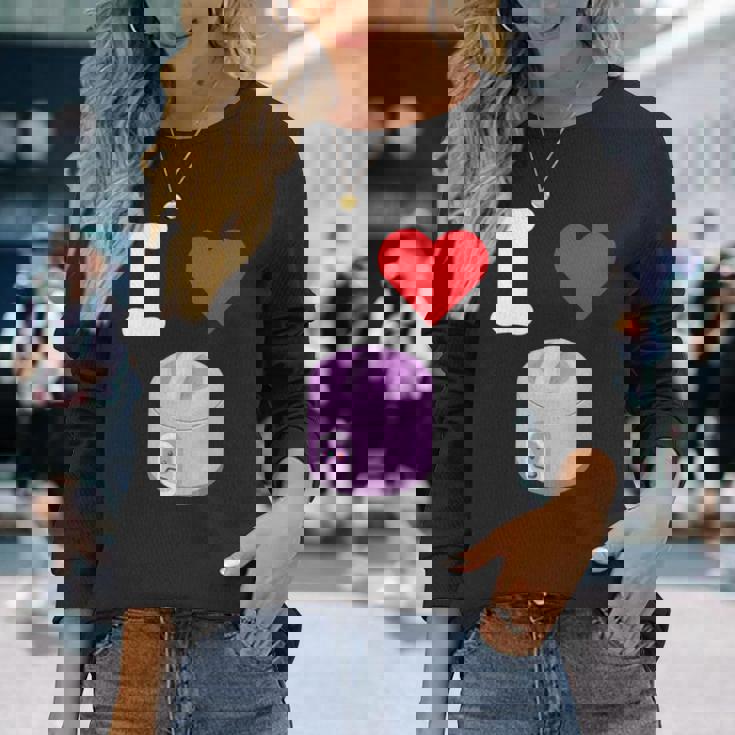 I Love 炊飯器 キッチン家電 パーフェクトメイド 食事 長袖tシャツ 長袖Tシャツ 彼女への贈り物