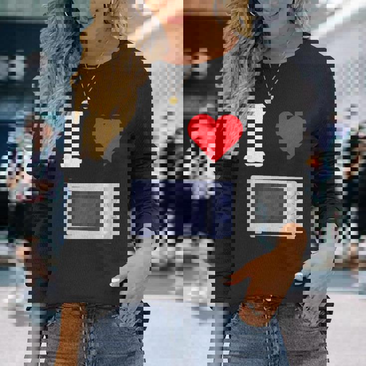 I Love 電子レンジ オーブン 料理 暖房 食品 キッチン 家電 長袖Tシャツ 彼女への贈り物