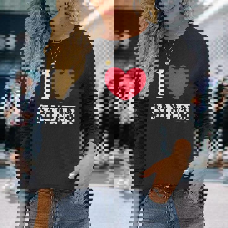 I Loveydney シドニーが大好き 長袖Tシャツ 彼女への贈り物