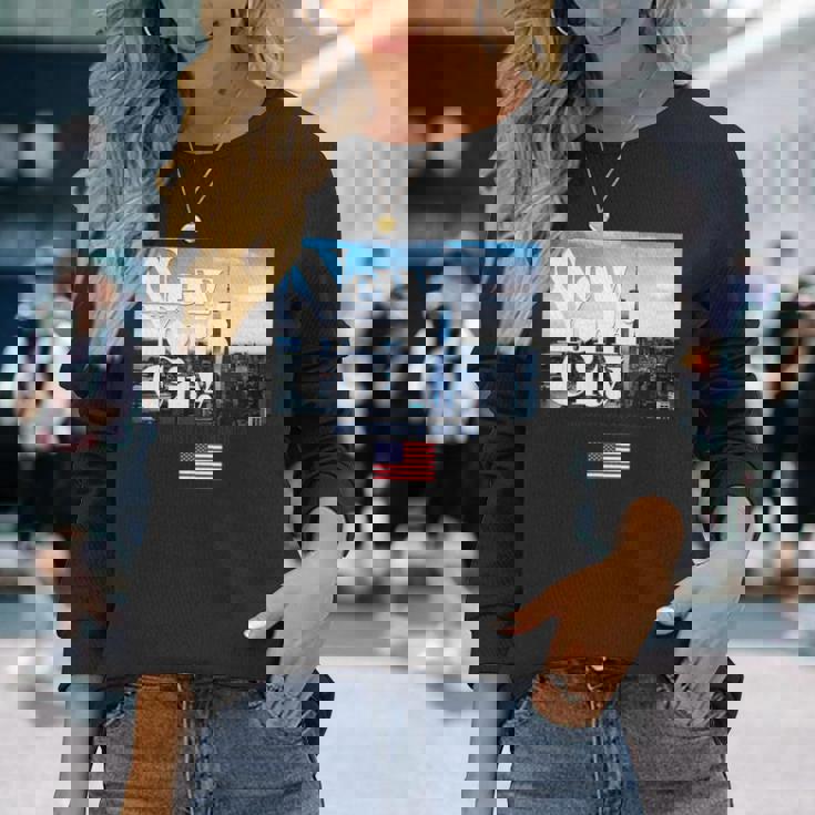 New York Citykyline Outfit New York New York City 長袖tシャツ 長袖Tシャツ 彼女への贈り物