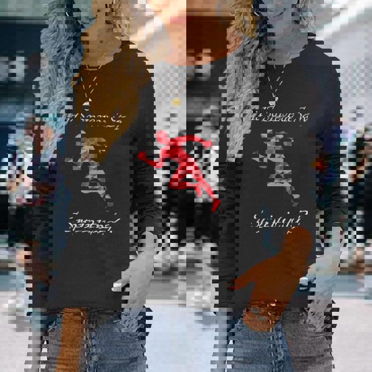 Someoneayprinting 陸上競技 ランニング 長袖Tシャツ 彼女への贈り物