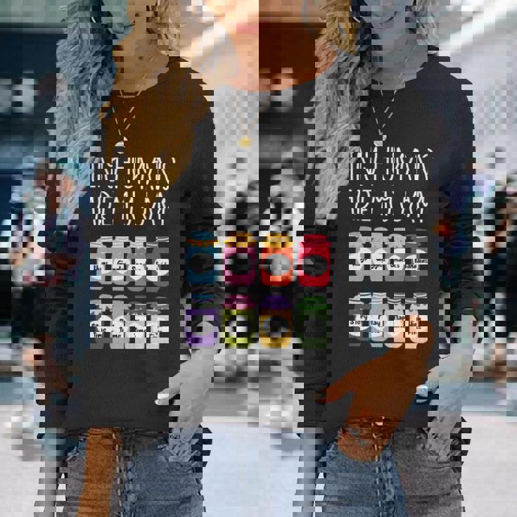 Tiny Humans Are My Jam 幼稚園保育士 長袖tシャツ 長袖Tシャツ 彼女への贈り物