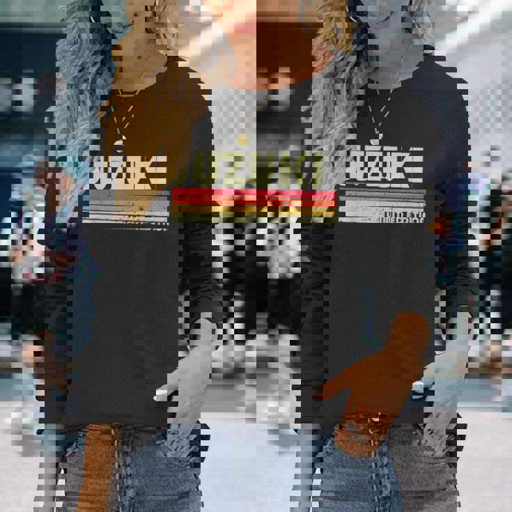 【 鈴木 すずき スズキ 】名字 家族お揃い ギャグ ネタ ウケ狙い 贈り物 ギフト 面白い おもしろ 長袖Tシャツ 彼女への贈り物