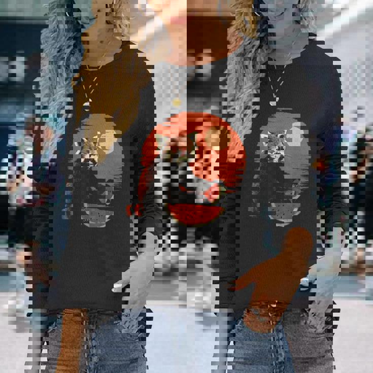 かわいいリトルパンダ くまの子 レッサーパンダ ベビーパンダ 長袖Tシャツ 彼女への贈り物