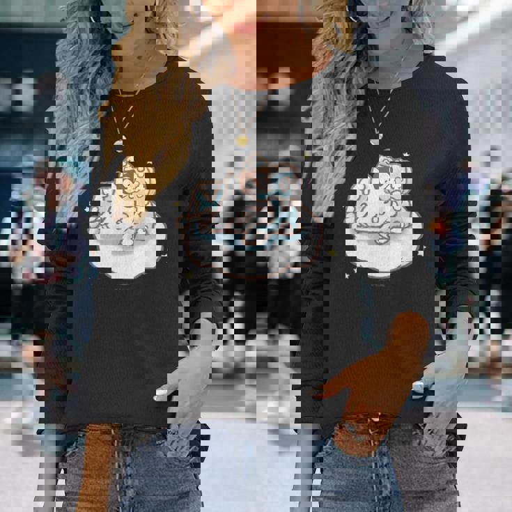 ねこぺん日和 すやすや 長袖Tシャツ 彼女への贈り物