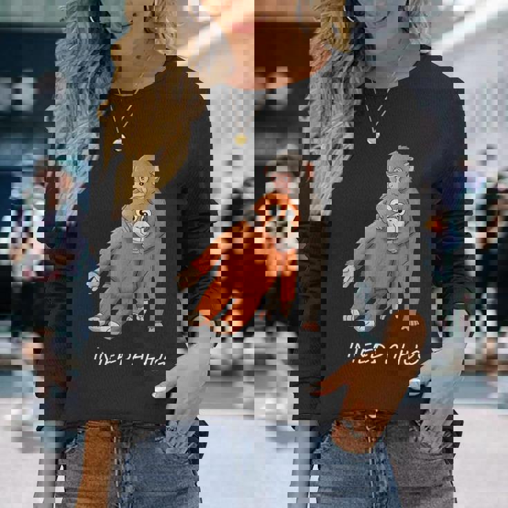 アローンベイビーモンキーパンチ 抱きしめたい可愛いデザイン 長袖Tシャツ 彼女への贈り物