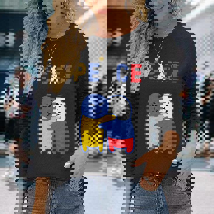 ウクライナロシア平和ウクライナノーウォー。 長袖Tシャツ 彼女への贈り物