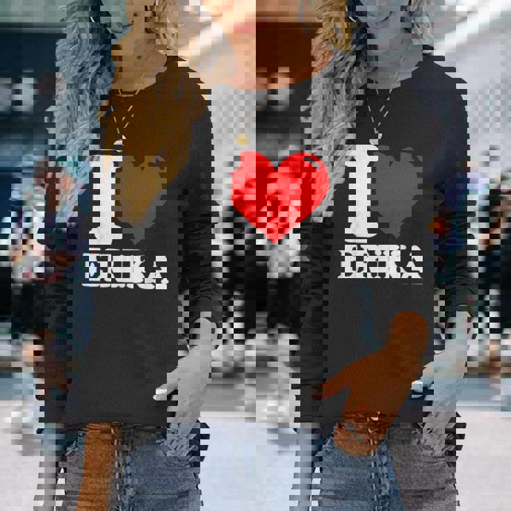 エリカが好き 長袖Tシャツ 彼女への贈り物