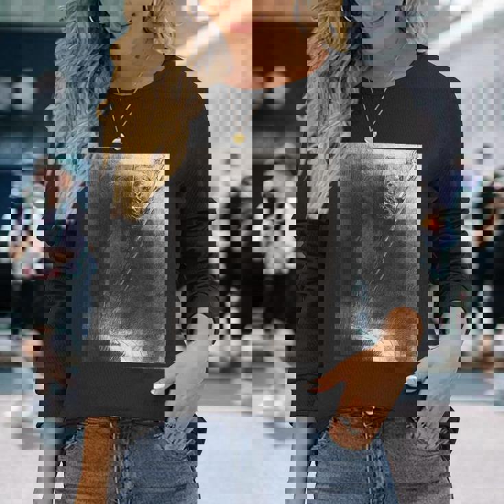 オディロン・ルドン著「そして彼にかかった彼の名は死だった」 長袖Tシャツ 彼女への贈り物